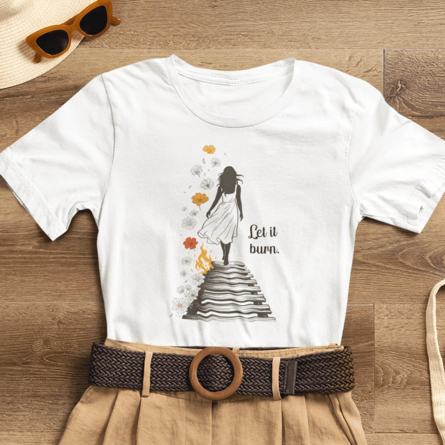 Let It Burn Shirt | Self - Healing & Transformation Tee | Rebirth & Renewal Art Top | Spirit Stitch Collection - Spirit Stitch