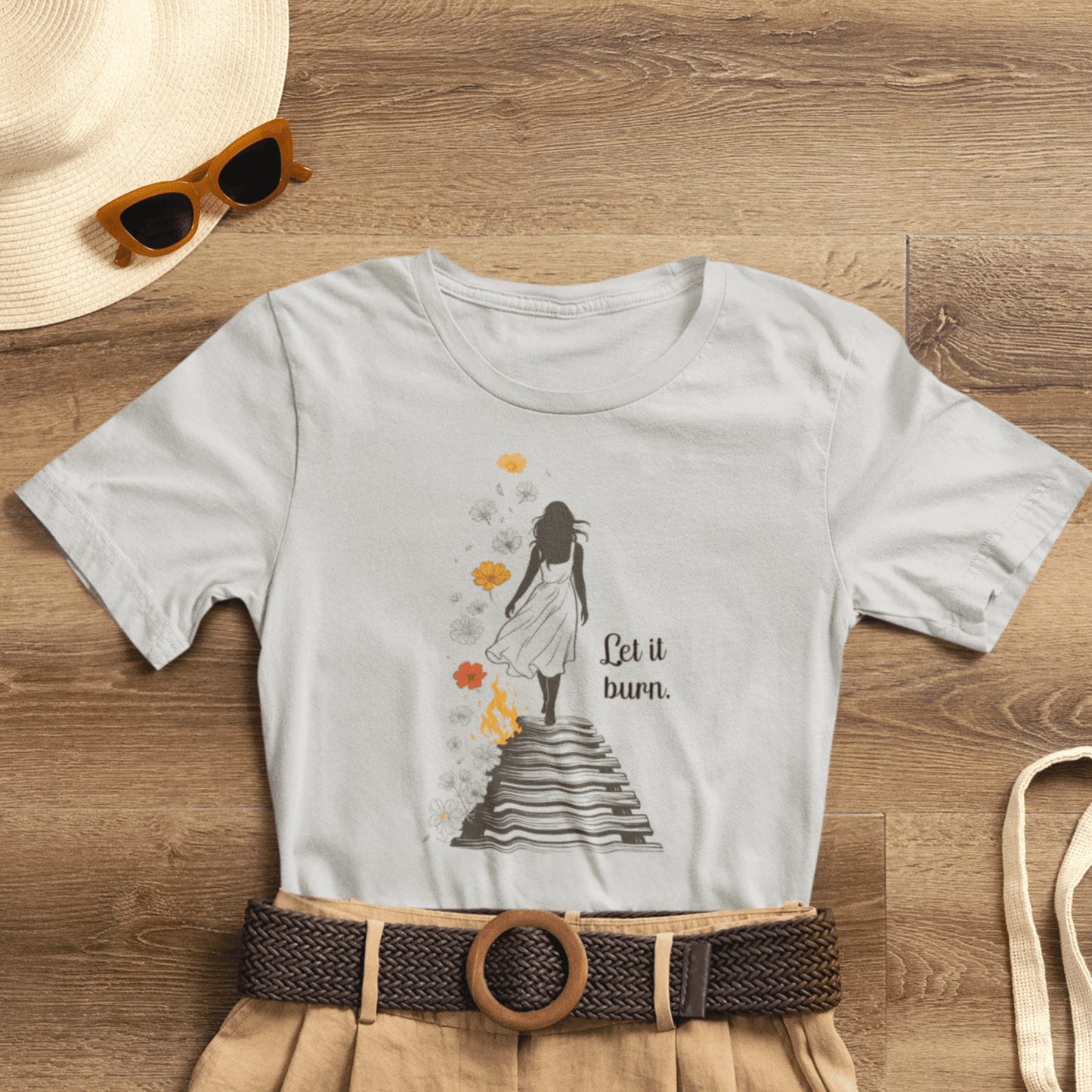 Let It Burn Shirt | Self - Healing & Transformation Tee | Rebirth & Renewal Art Top | Spirit Stitch Collection - Spirit Stitch