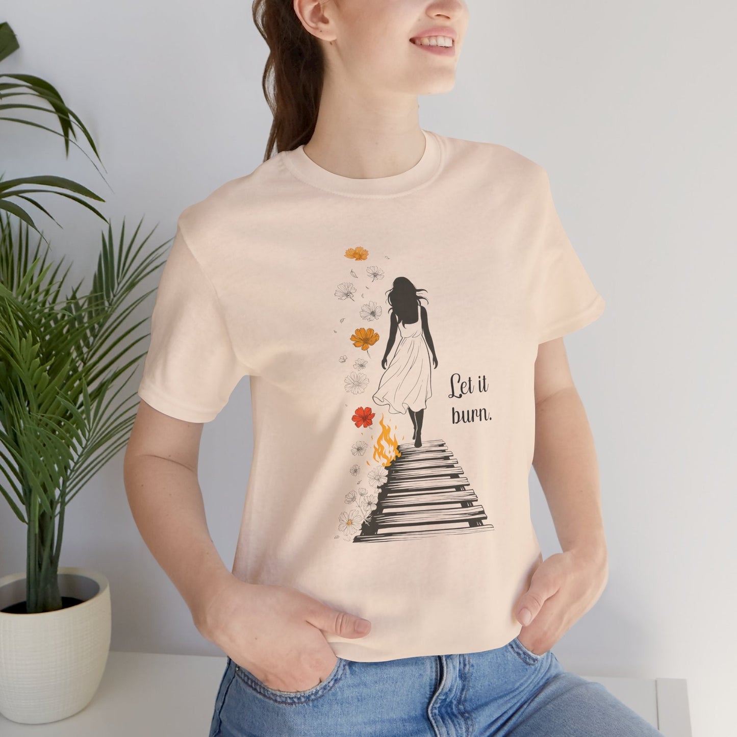 Let It Burn Shirt | Self - Healing & Transformation Tee | Rebirth & Renewal Art Top | Spirit Stitch Collection - Spirit Stitch