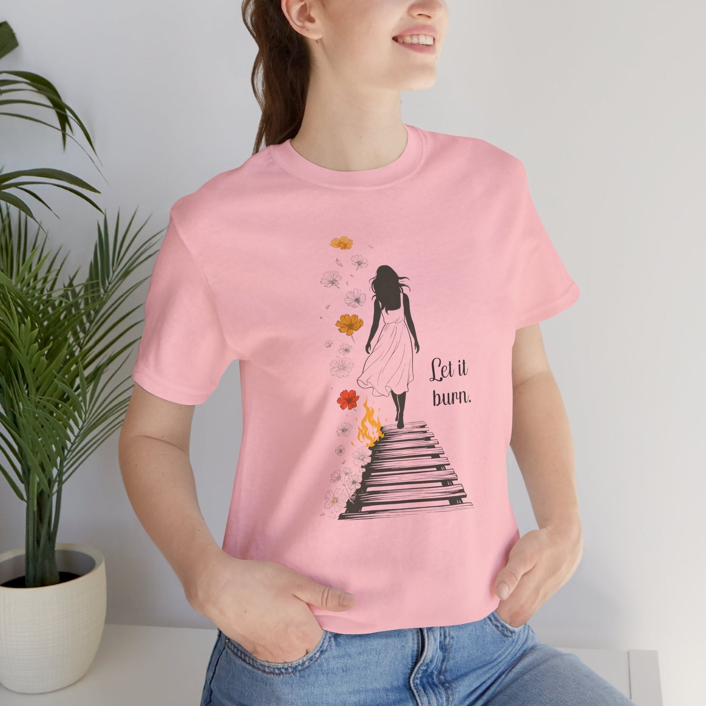 Let It Burn Shirt | Self - Healing & Transformation Tee | Rebirth & Renewal Art Top | Spirit Stitch Collection - Spirit Stitch