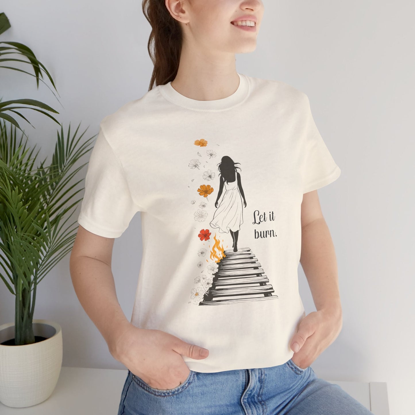 Let It Burn Shirt | Self - Healing & Transformation Tee | Rebirth & Renewal Art Top | Spirit Stitch Collection - Spirit Stitch