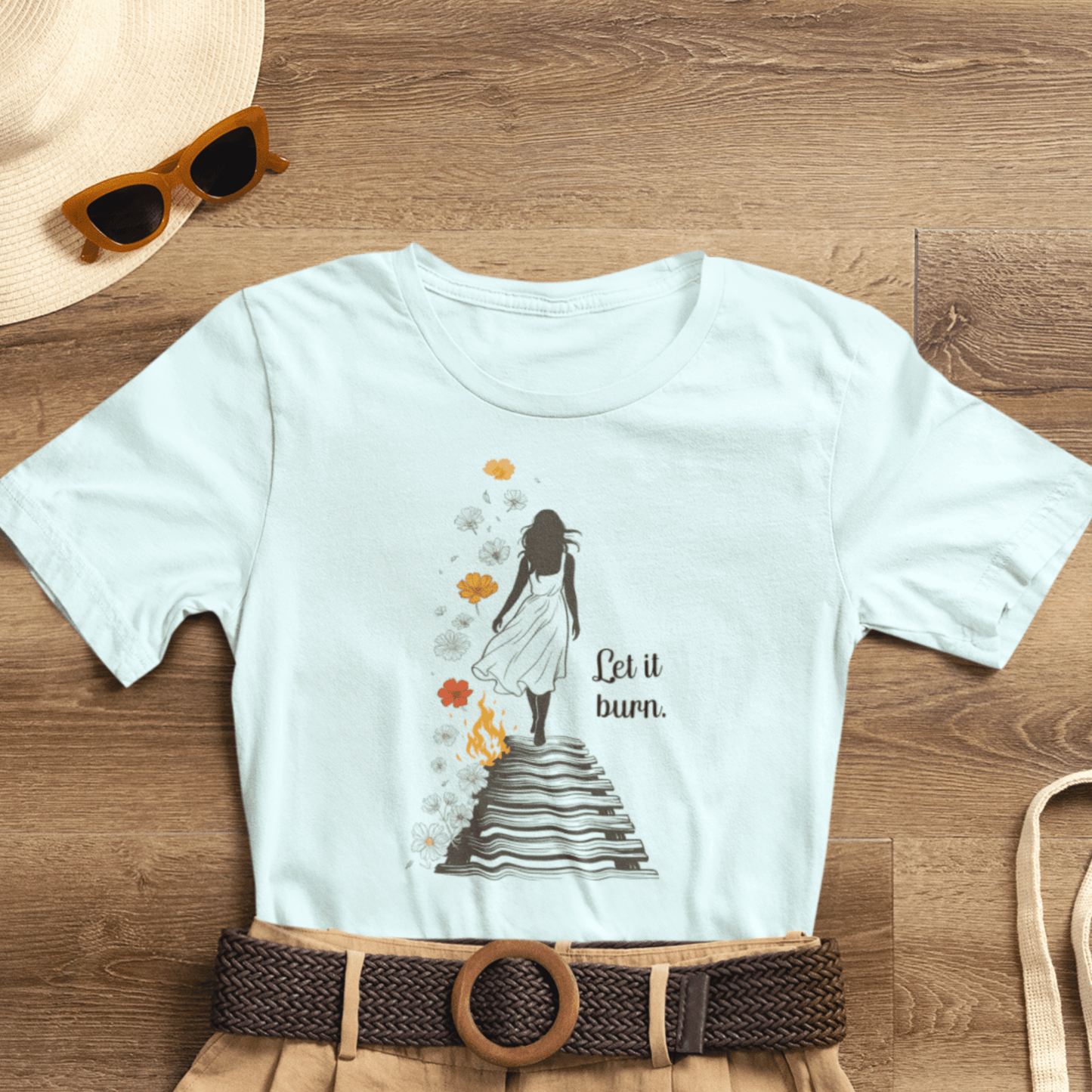 Let It Burn Shirt | Self - Healing & Transformation Tee | Rebirth & Renewal Art Top | Spirit Stitch Collection - Spirit Stitch