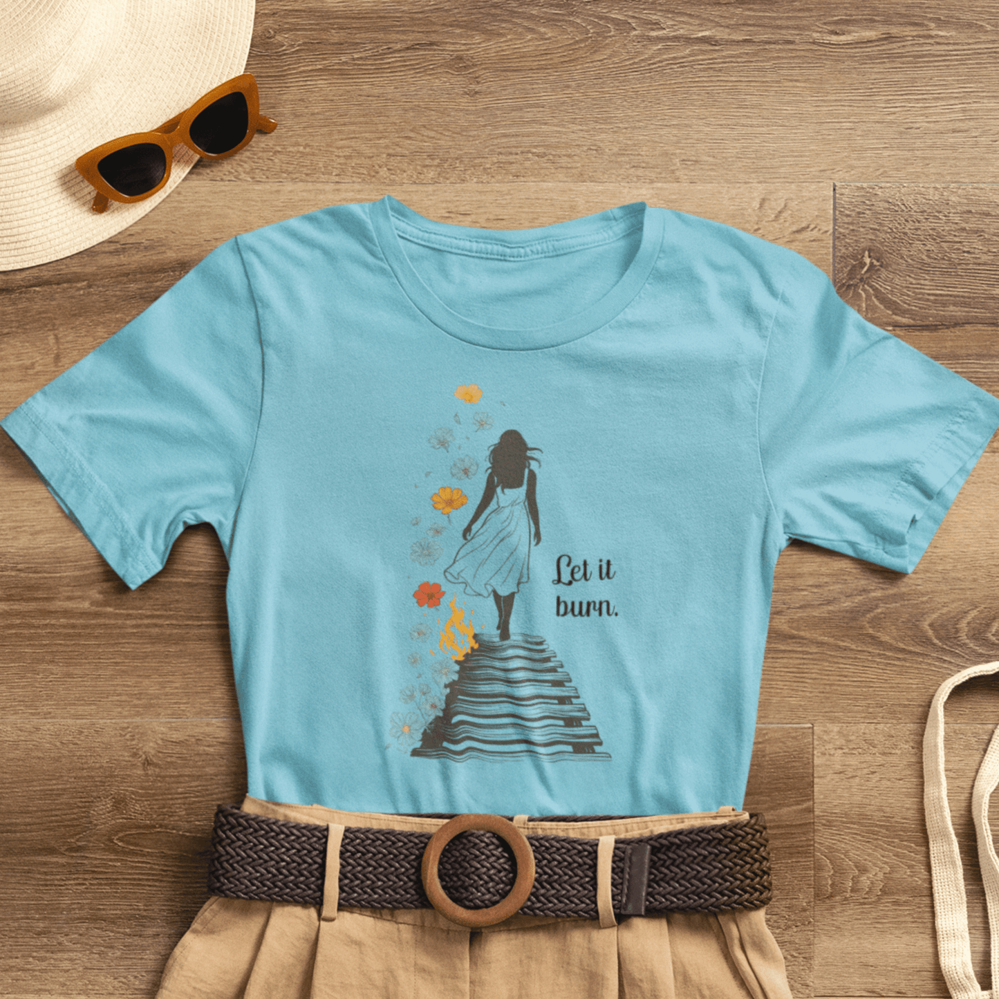Let It Burn Shirt | Self - Healing & Transformation Tee | Rebirth & Renewal Art Top | Spirit Stitch Collection - Spirit Stitch