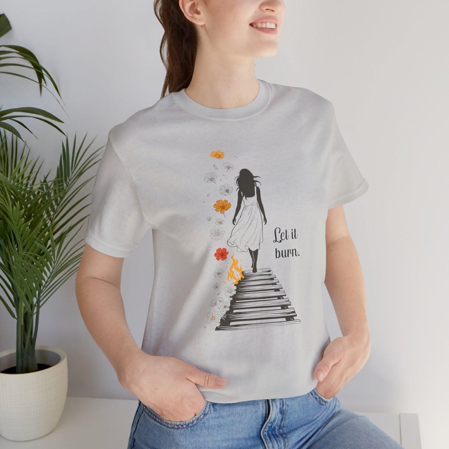 Let It Burn Shirt | Self - Healing & Transformation Tee | Rebirth & Renewal Art Top | Spirit Stitch Collection - Spirit Stitch