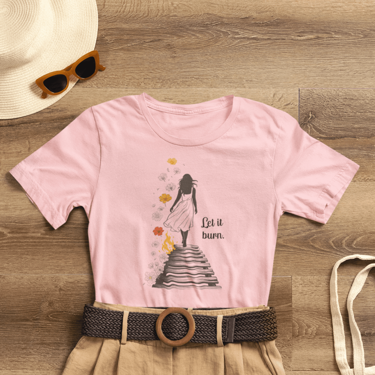 Let It Burn Shirt | Self - Healing & Transformation Tee | Rebirth & Renewal Art Top | Spirit Stitch Collection - Spirit Stitch