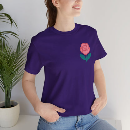Love in Full Bloom T-Shirt – Retro Floral Graphic Tee with Front Rose & Back Flower Design – Positive Vibes Shirt - Spirit Stitch