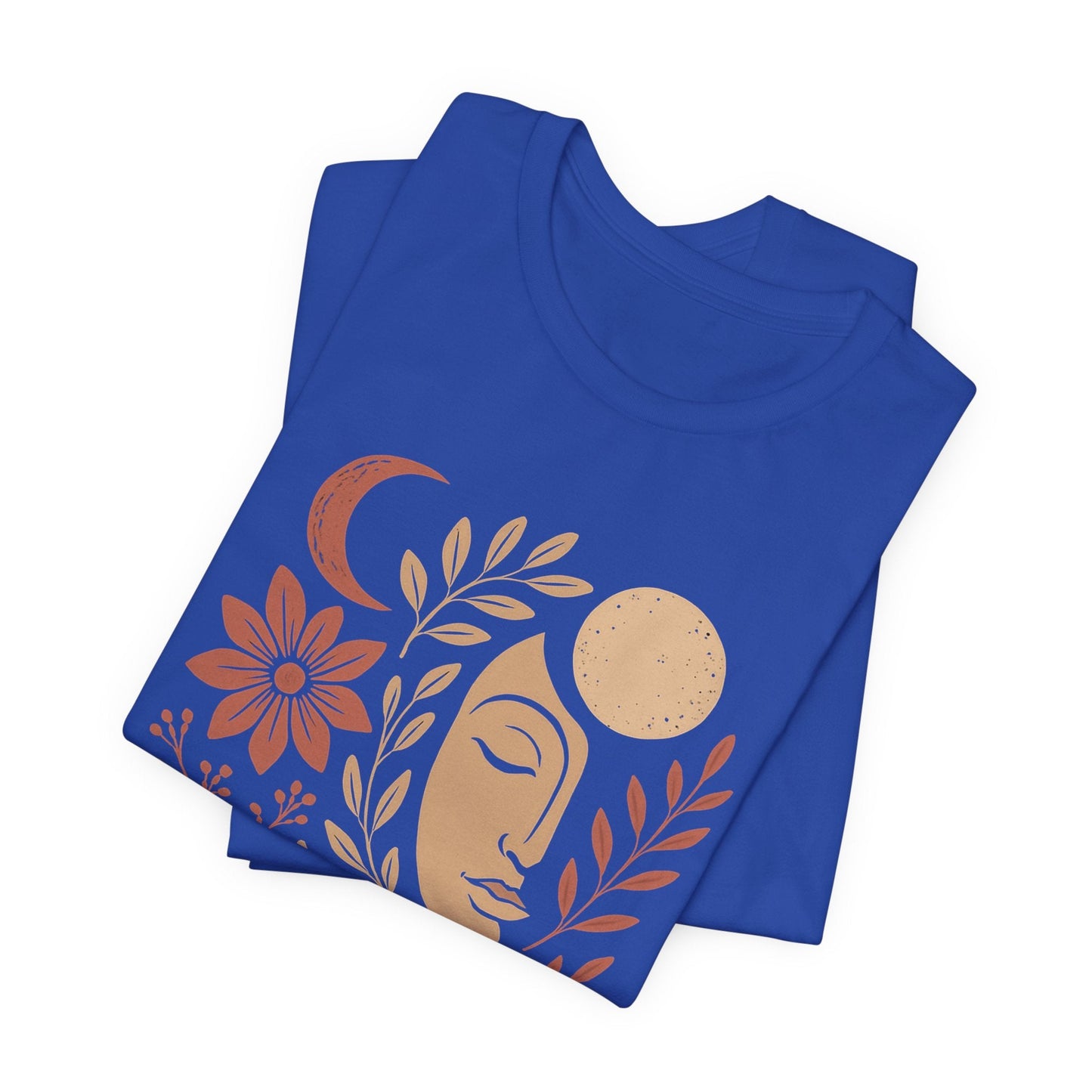 Moon Goddess Boho Graphic T-Shirt – Mystical Lunar Feminine Energy Tee - Spirit Stitch
