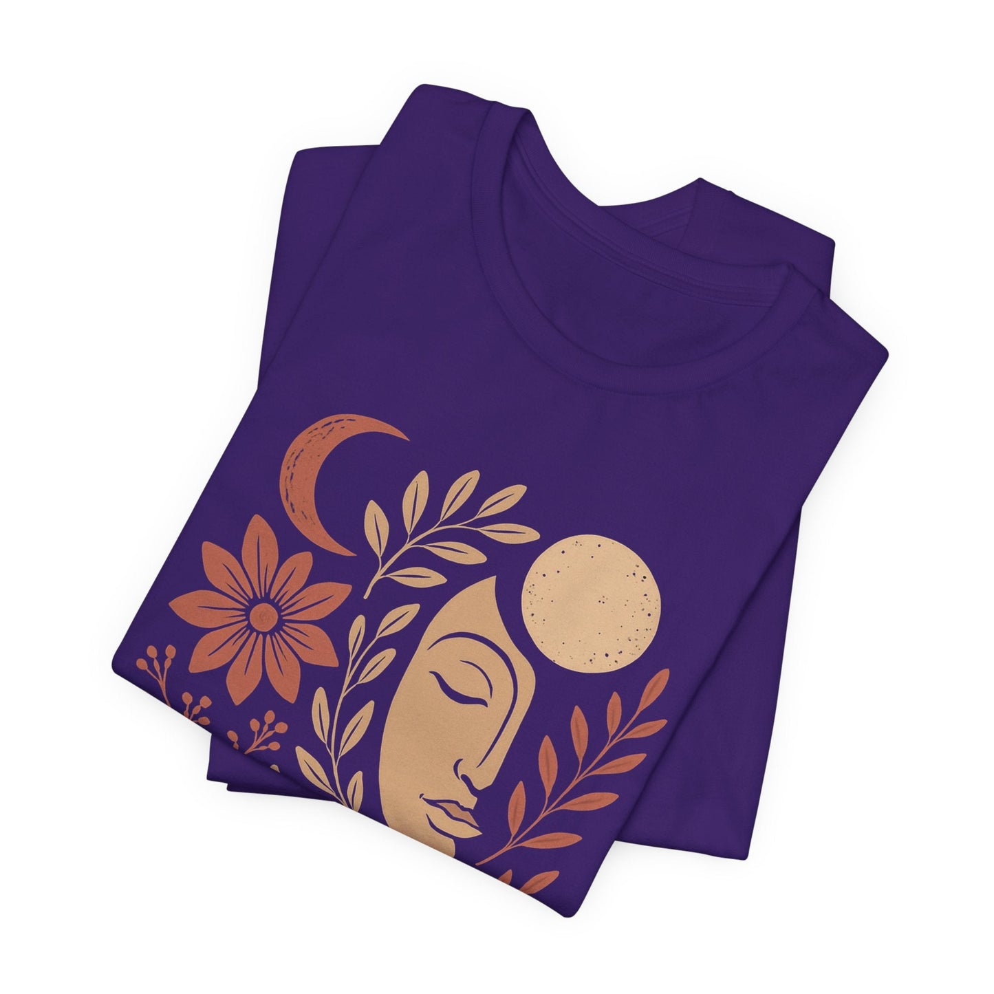 Moon Goddess Boho Graphic T-Shirt – Mystical Lunar Feminine Energy Tee - Spirit Stitch