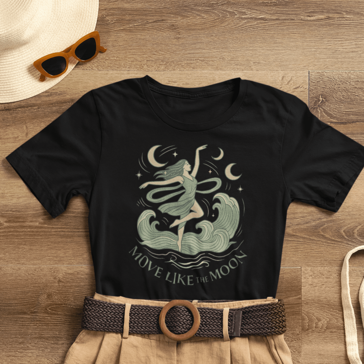 Move Like the Moon Shirt | Lunar Flow Tee | Celestial Feminine Energy Top | Gentle Rebels Collection - Spirit Stitch