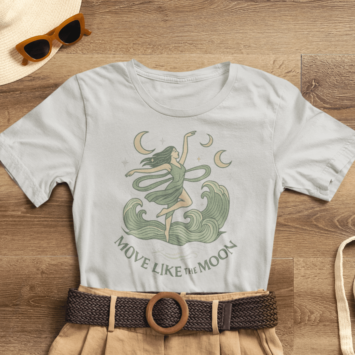Move Like the Moon Shirt | Lunar Flow Tee | Celestial Feminine Energy Top | Gentle Rebels Collection - Spirit Stitch