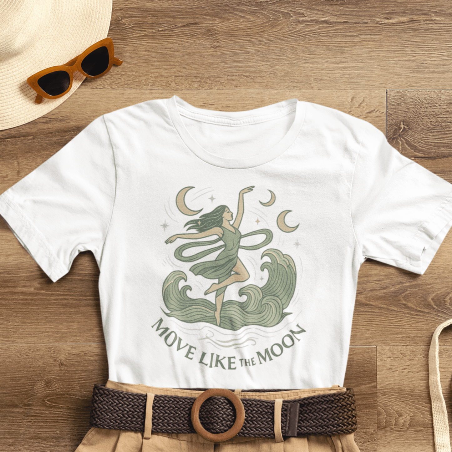 Move Like the Moon Shirt | Lunar Flow Tee | Celestial Feminine Energy Top | Gentle Rebels Collection - Spirit Stitch