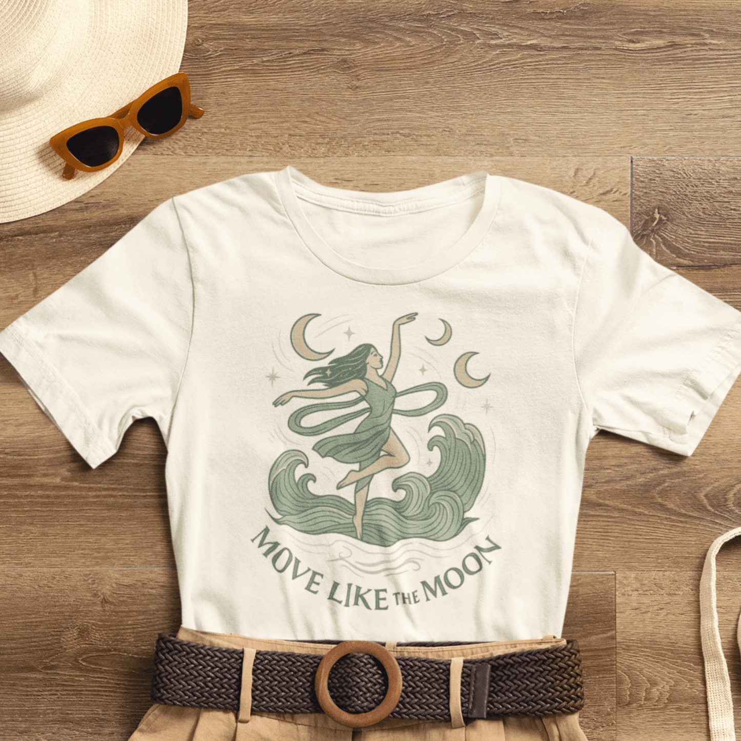 Move Like the Moon Shirt | Lunar Flow Tee | Celestial Feminine Energy Top | Gentle Rebels Collection - Spirit Stitch
