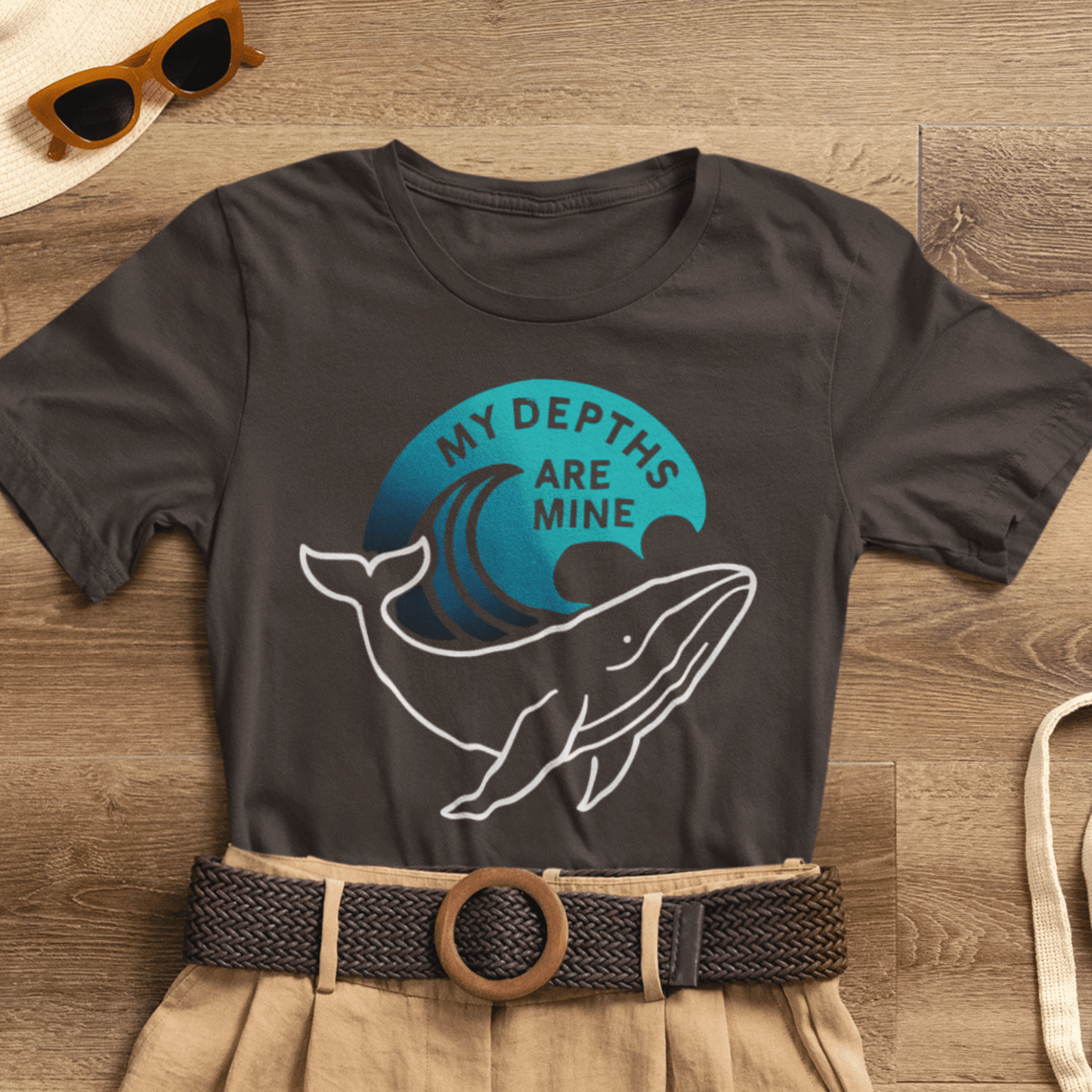 My Depths Are Mine Whale T-Shirt – Ocean Lover Statement Tee - Spirit Stitch