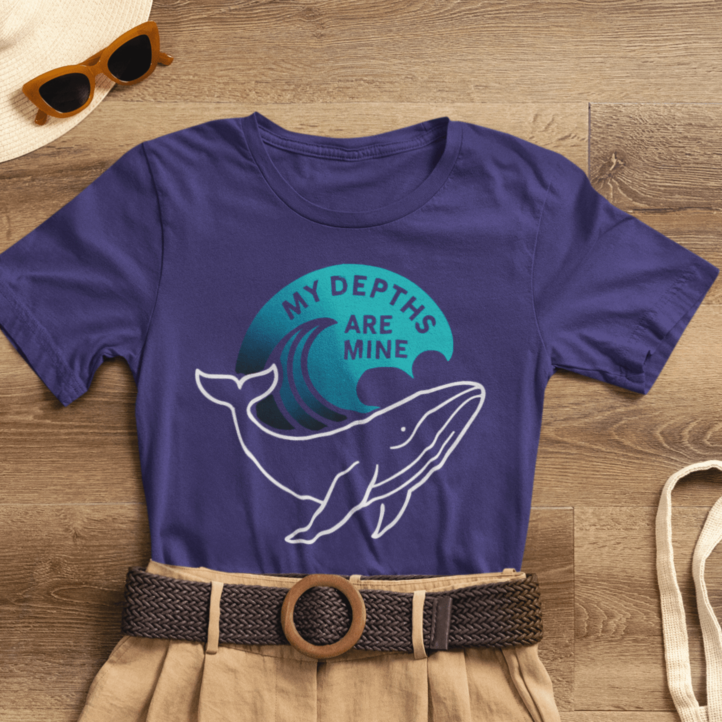 My Depths Are Mine Whale T-Shirt – Ocean Lover Statement Tee - Spirit Stitch