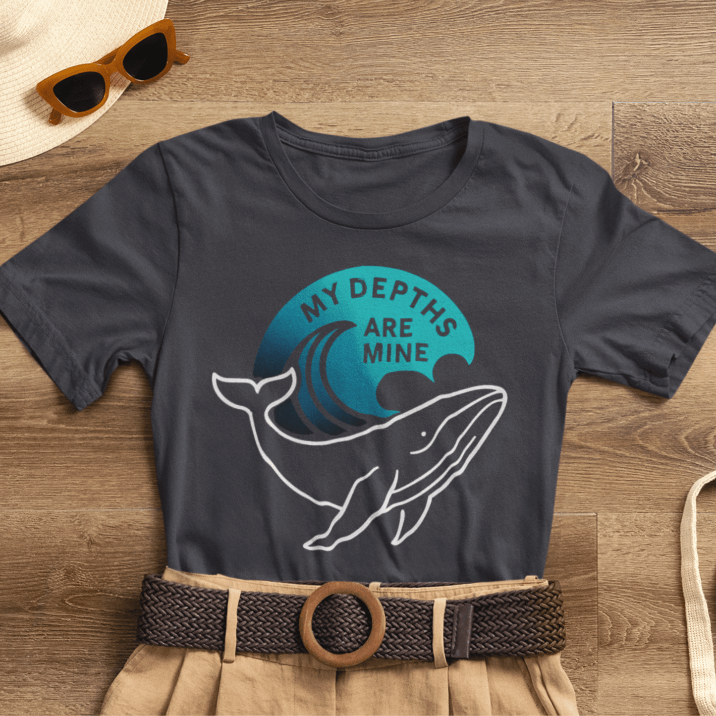 My Depths Are Mine Whale T-Shirt – Ocean Lover Statement Tee - Spirit Stitch