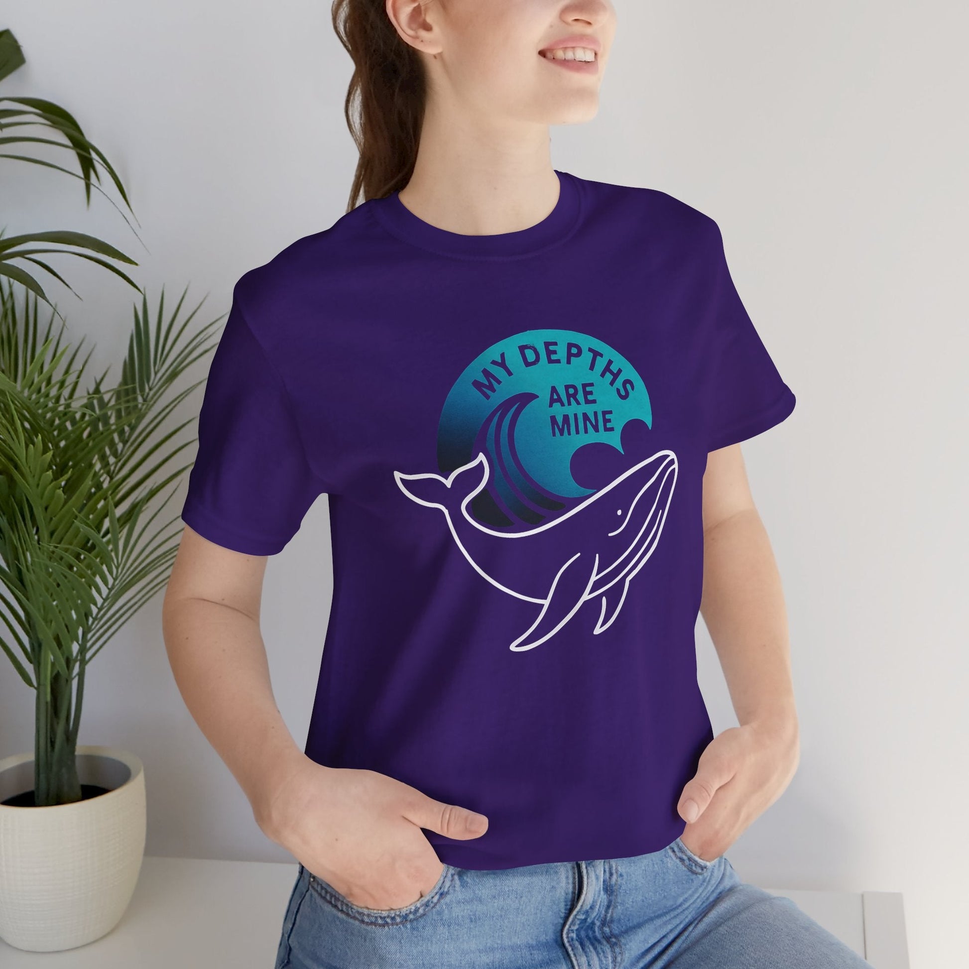 My Depths Are Mine Whale T-Shirt – Ocean Lover Statement Tee - Spirit Stitch