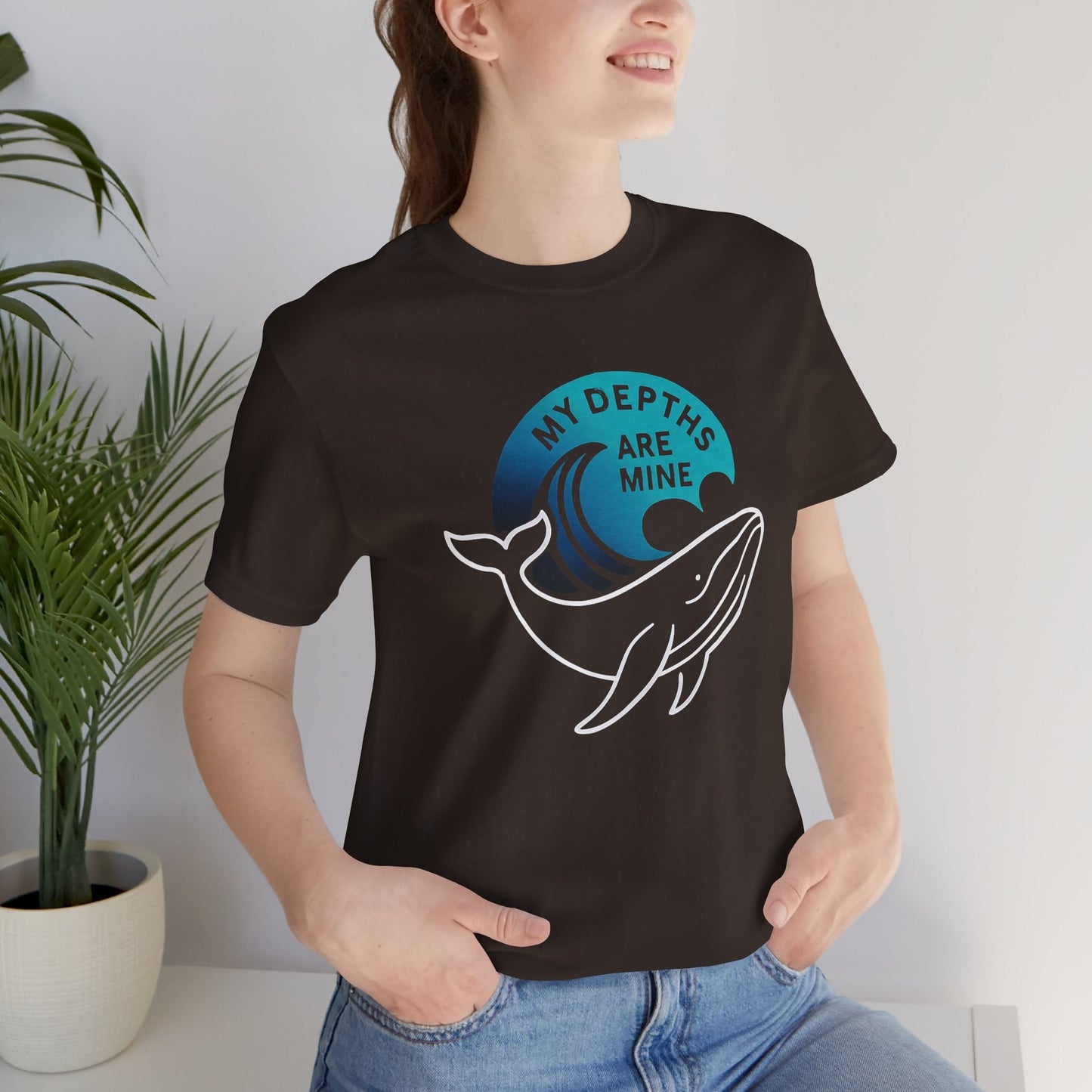 My Depths Are Mine Whale T-Shirt – Ocean Lover Statement Tee - Spirit Stitch