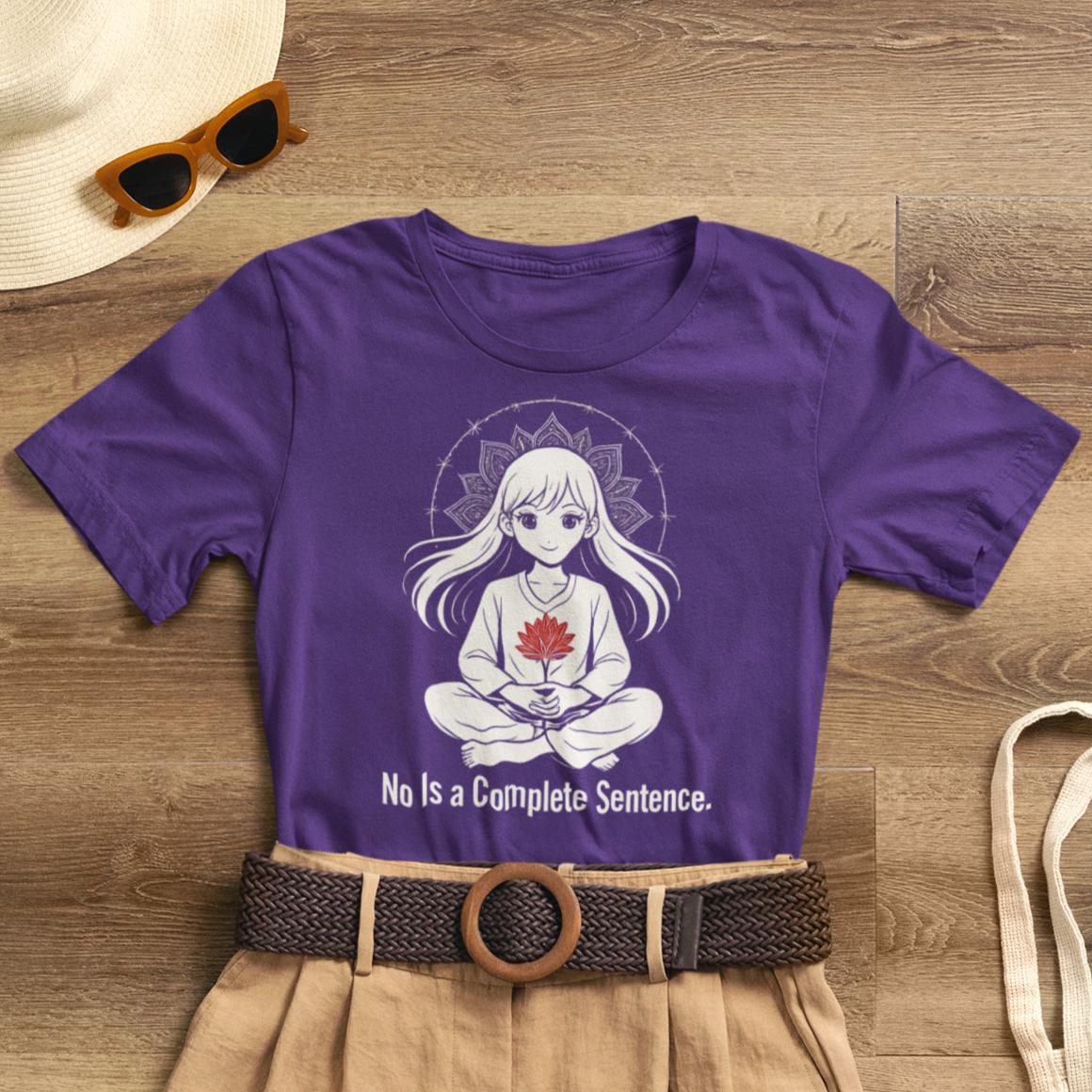 No Is a Complete Sentence – Soft Goth Anime Girl Boundary - Setting T-Shirt - Spirit Stitch