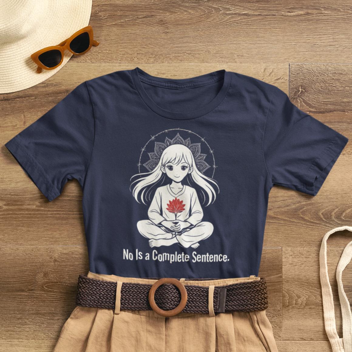 No Is a Complete Sentence – Soft Goth Anime Girl Boundary - Setting T-Shirt - Spirit Stitch