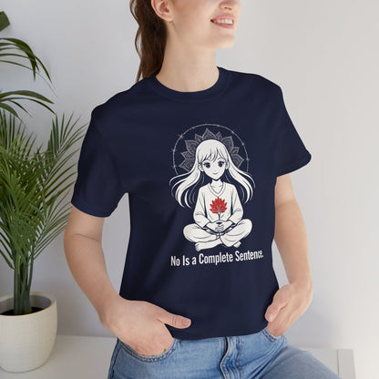 No Is a Complete Sentence – Soft Goth Anime Girl Boundary - Setting T-Shirt - Spirit Stitch