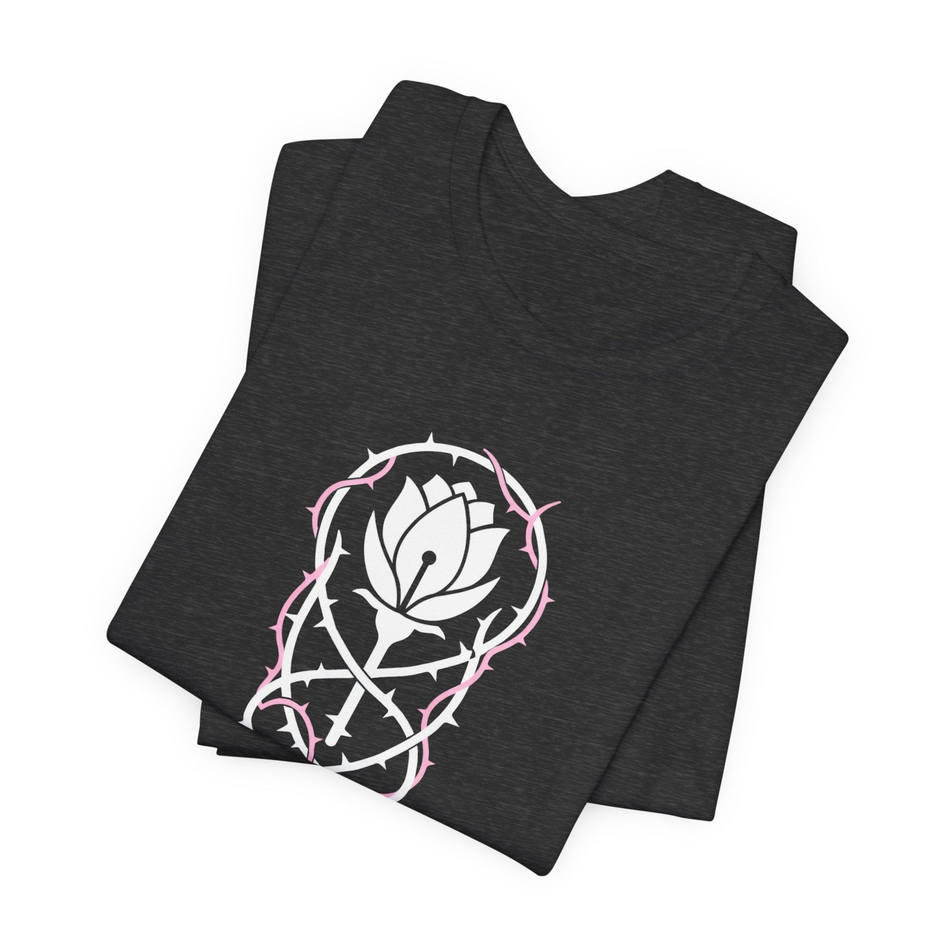 Not Available T-Shirt — Gothic Botanical Boundary Tee with Floral Sigil - Spirit Stitch