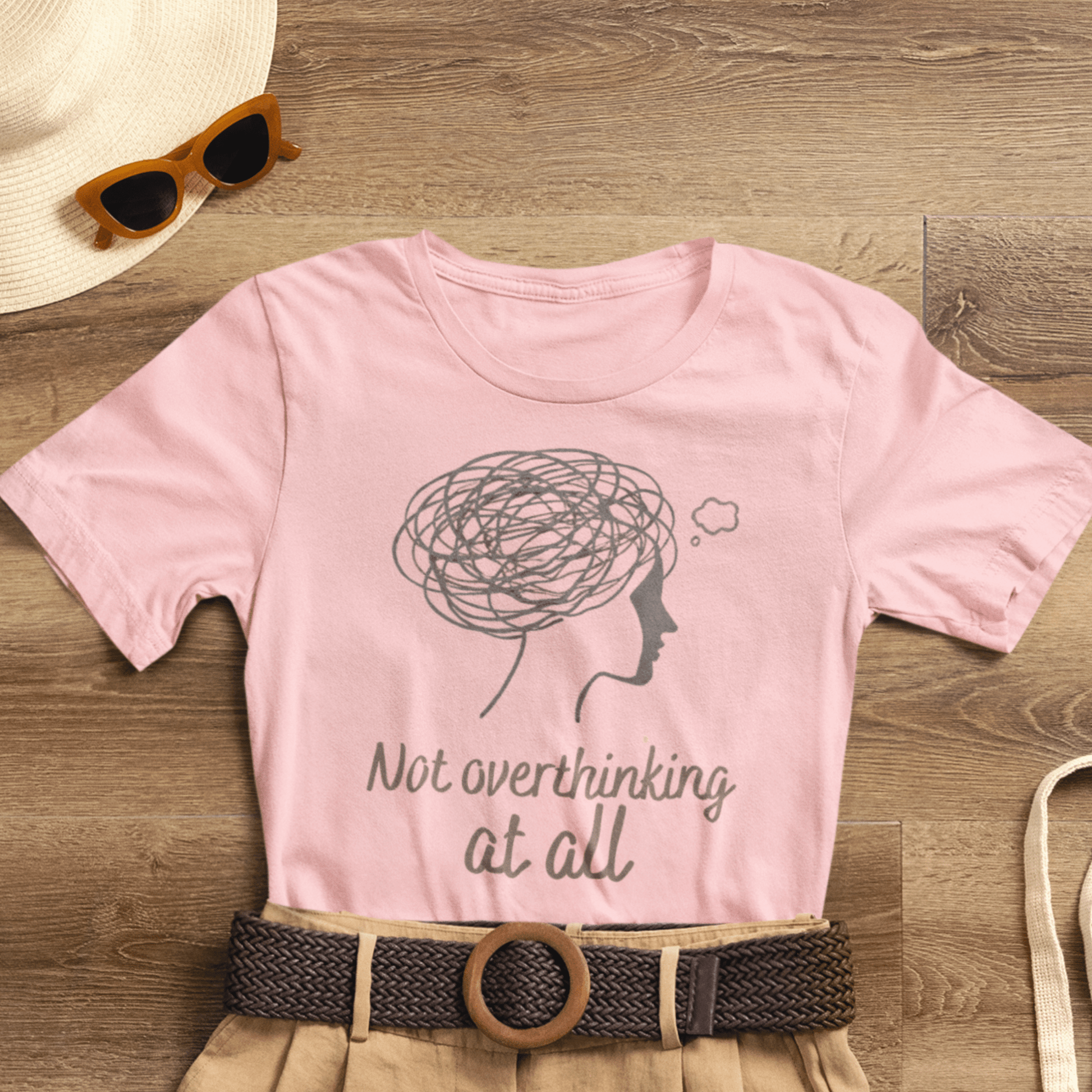 Not Overthinking At All T-Shirt – Funny Mental Health Graphic Tee | Unisex Comfort Wear - Spirit Stitch