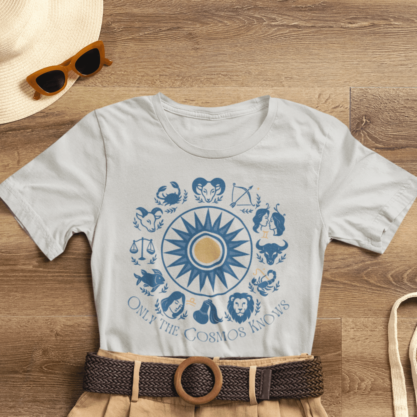 Only the Cosmos Knows Zodiac T-Shirt – Astrology Lover Celestial Graphic Tee - Spirit Stitch
