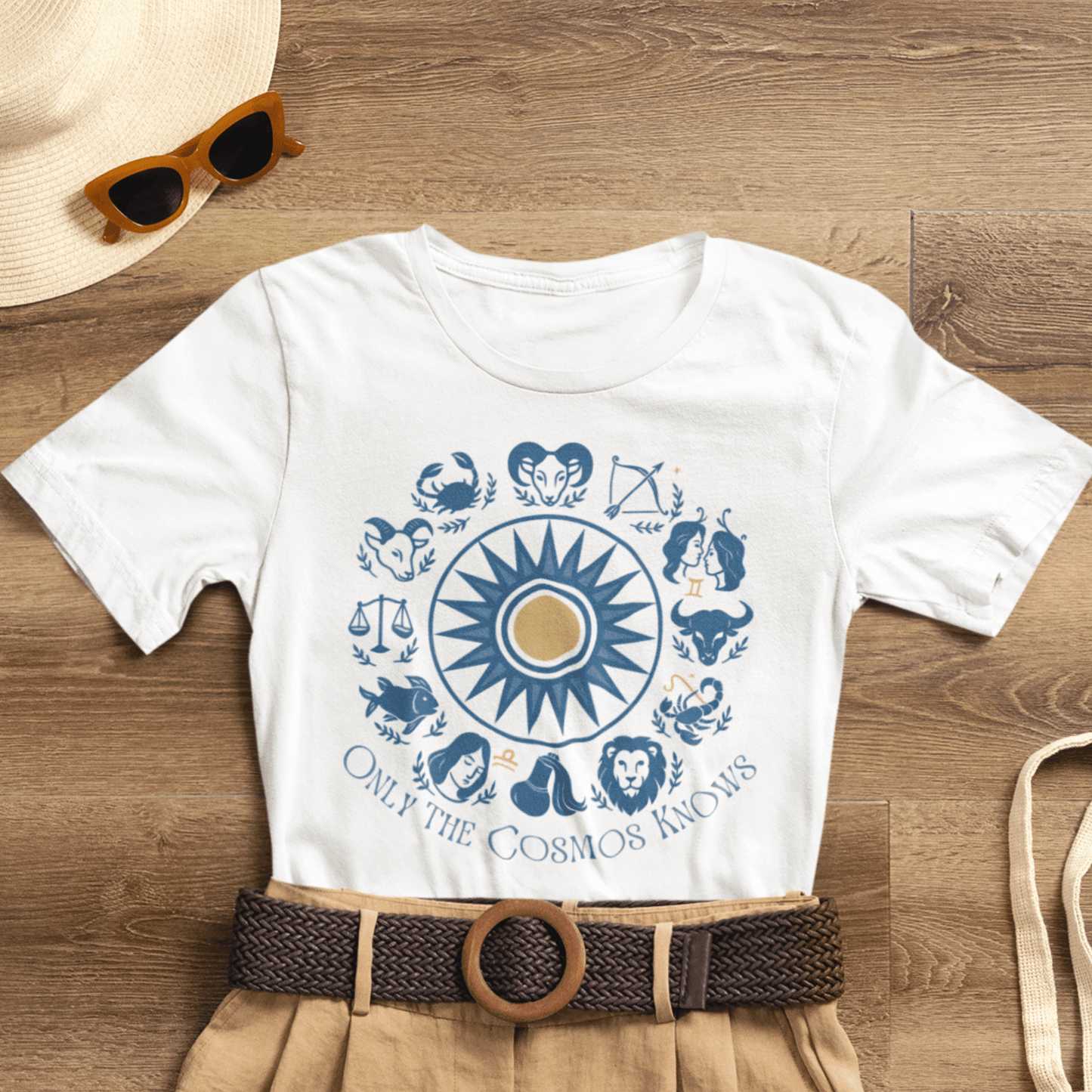 Only the Cosmos Knows Zodiac T-Shirt – Astrology Lover Celestial Graphic Tee - Spirit Stitch