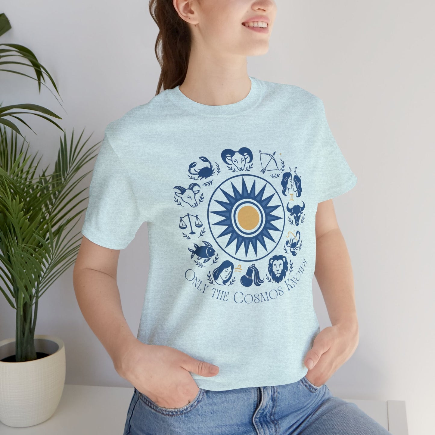 Only the Cosmos Knows Zodiac T-Shirt – Astrology Lover Celestial Graphic Tee - Spirit Stitch