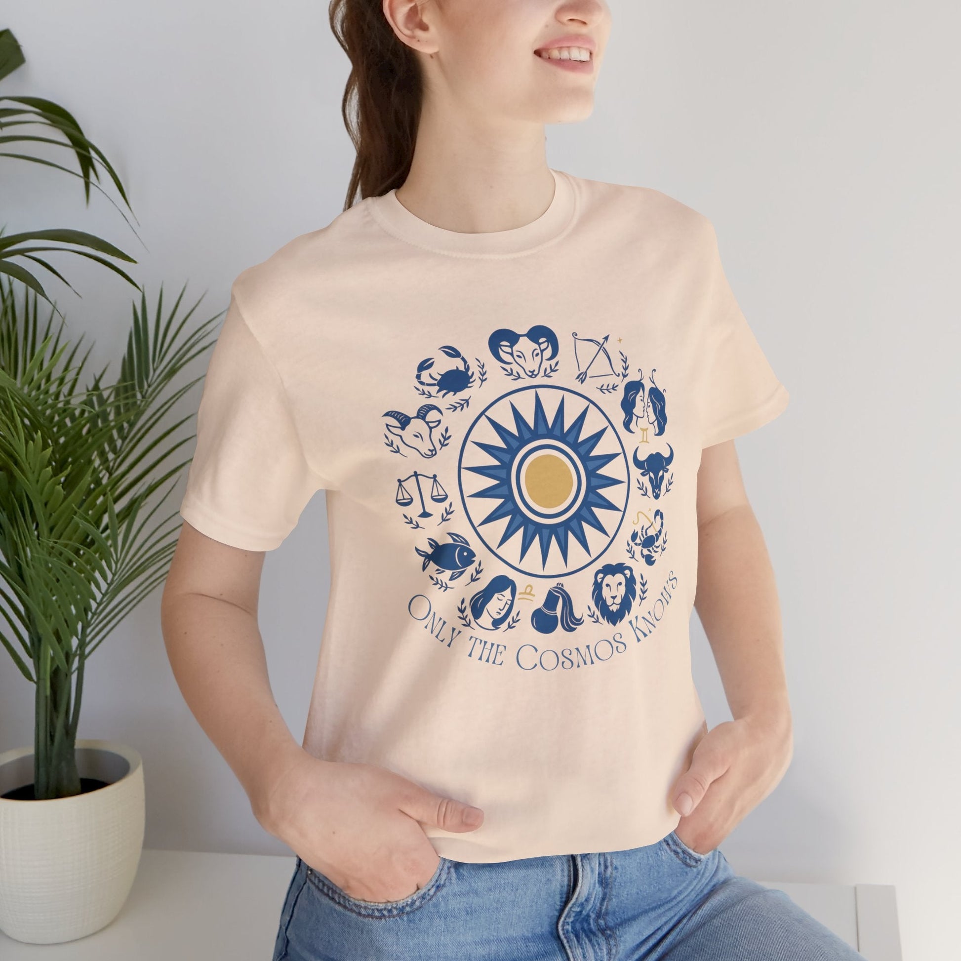 Only the Cosmos Knows Zodiac T-Shirt – Astrology Lover Celestial Graphic Tee - Spirit Stitch