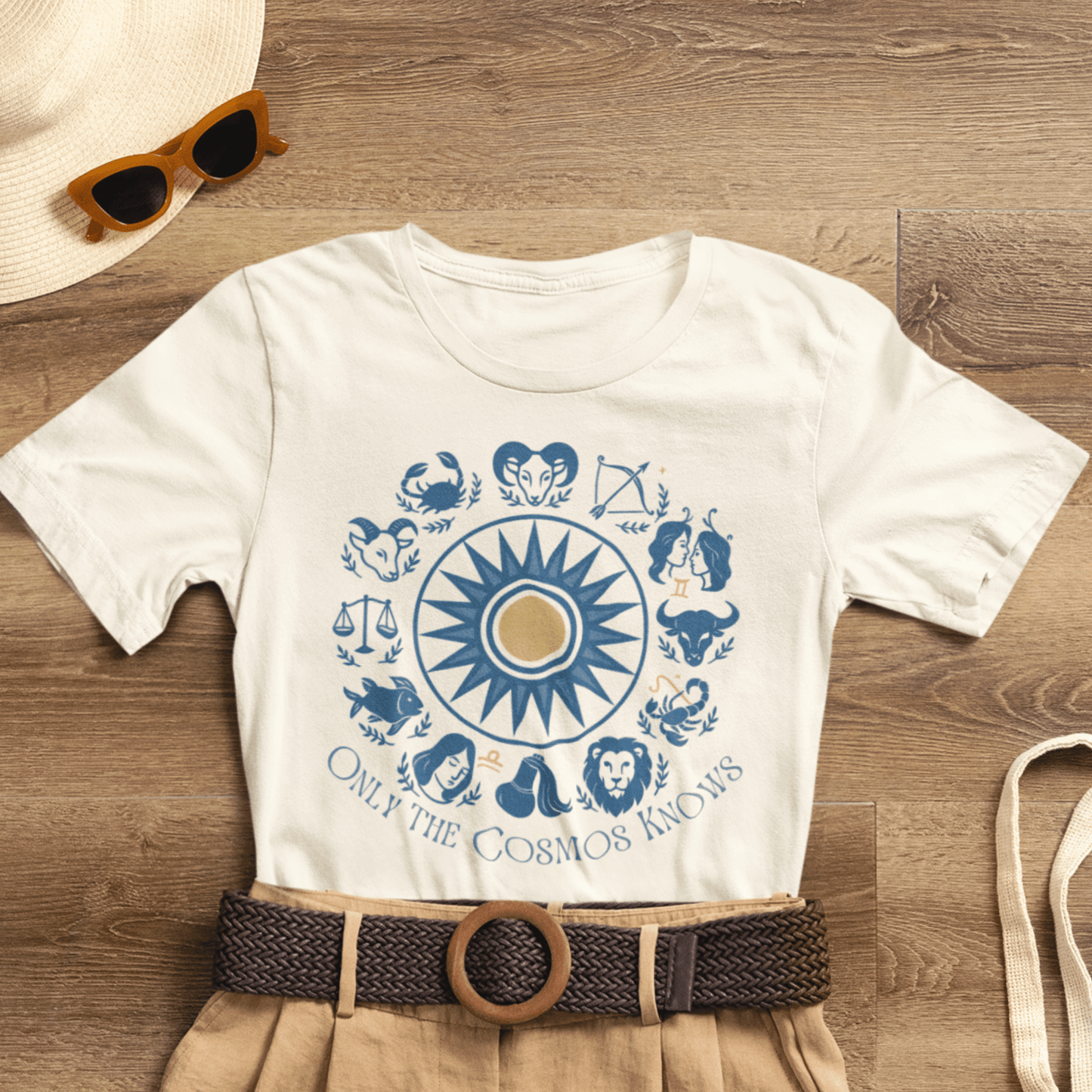 Only the Cosmos Knows Zodiac T-Shirt – Astrology Lover Celestial Graphic Tee - Spirit Stitch