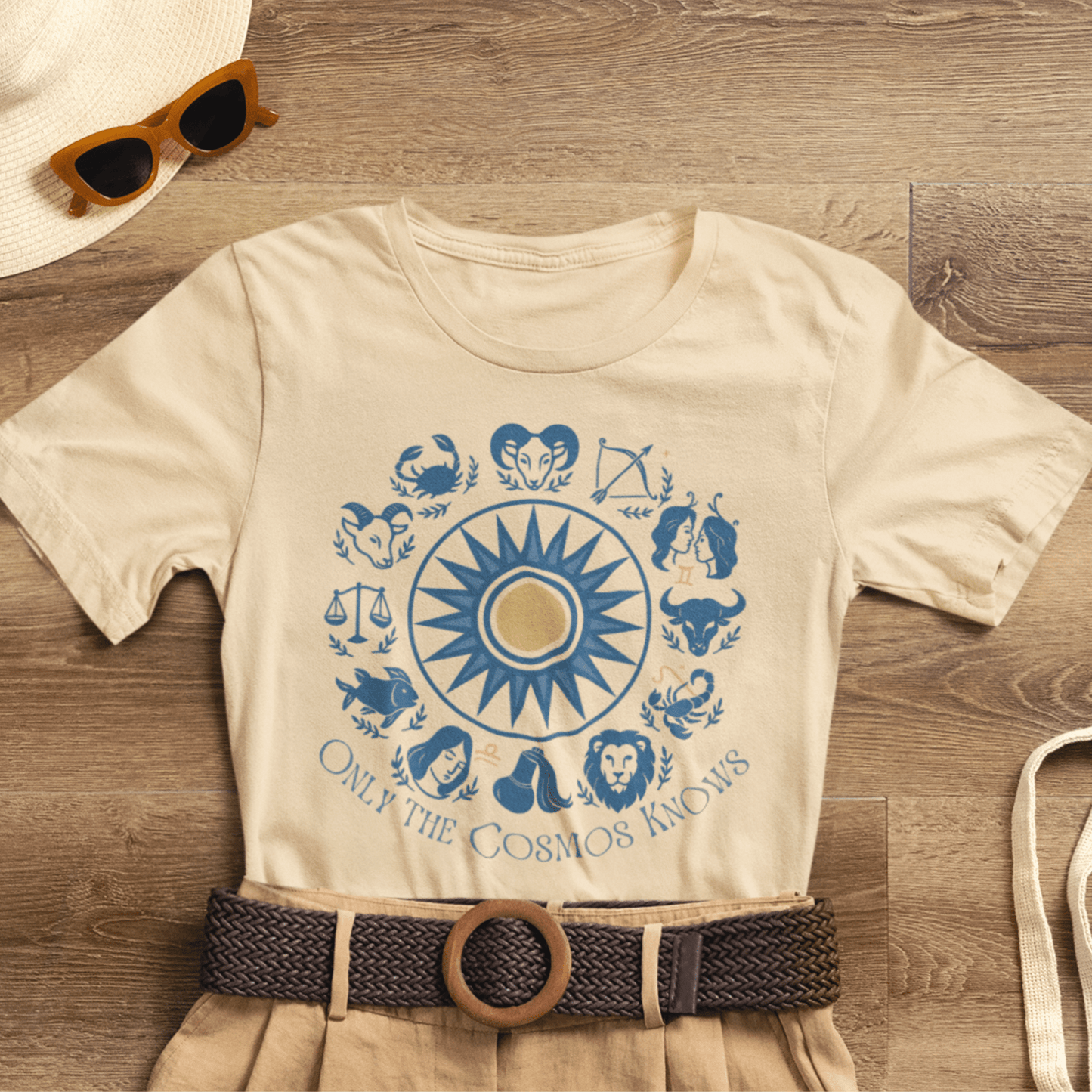 Only the Cosmos Knows Zodiac T-Shirt – Astrology Lover Celestial Graphic Tee - Spirit Stitch