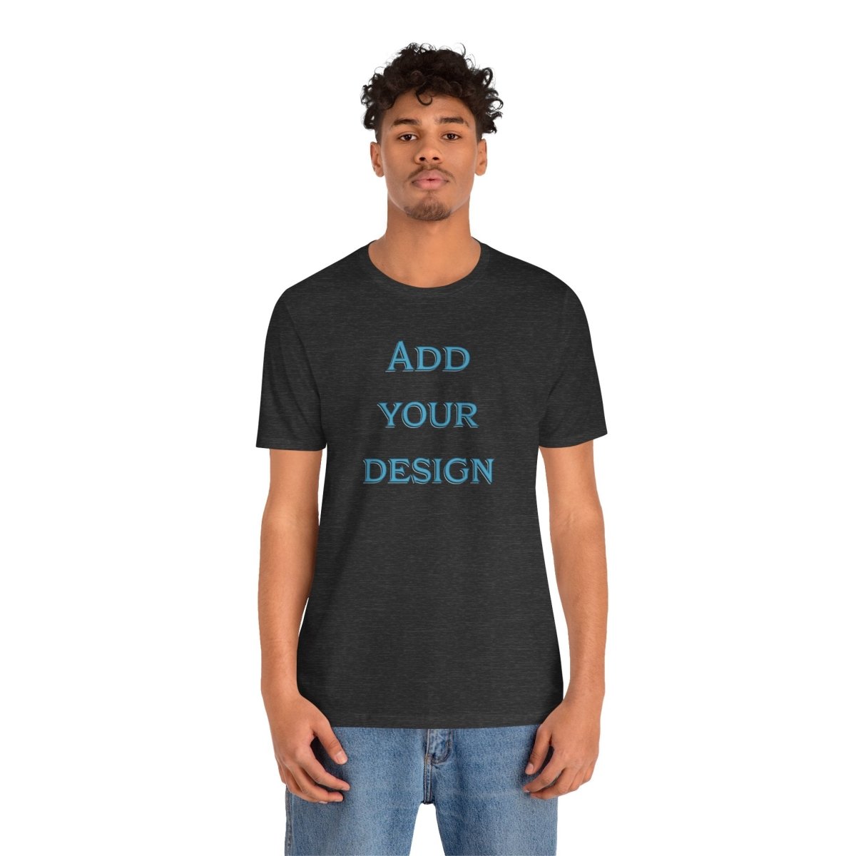 Printify Oracle Custom Stitch T-Shirt featuring a unique aura design on soft fabric, perfect for personalized casual wear.