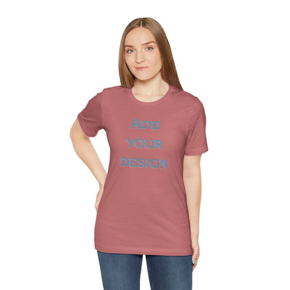 Custom Stitch Tee by Printify featuring a unique aura design on a casual cotton T-shirt, displayed flat.
