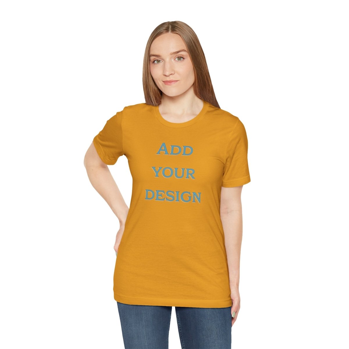 Oracle Custom Stitch T-Shirt by Printify featuring a unique aura design in vibrant colors on a comfortable cotton tee.