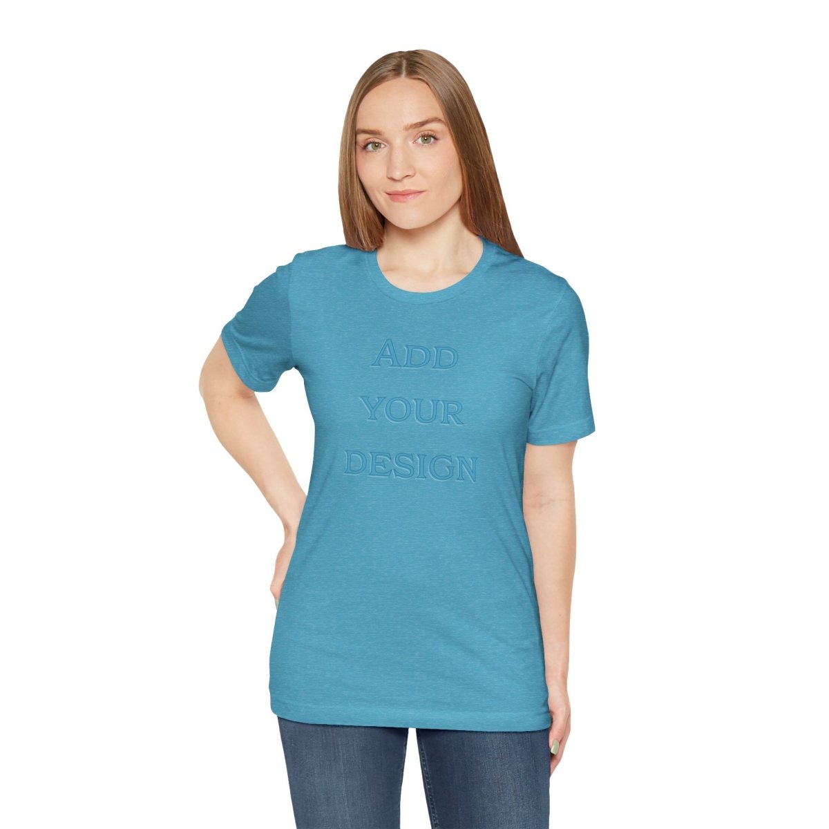 Printify Oracle Custom Stitch T-Shirt featuring a unique aura design with vibrant colors and detailed stitching pattern.