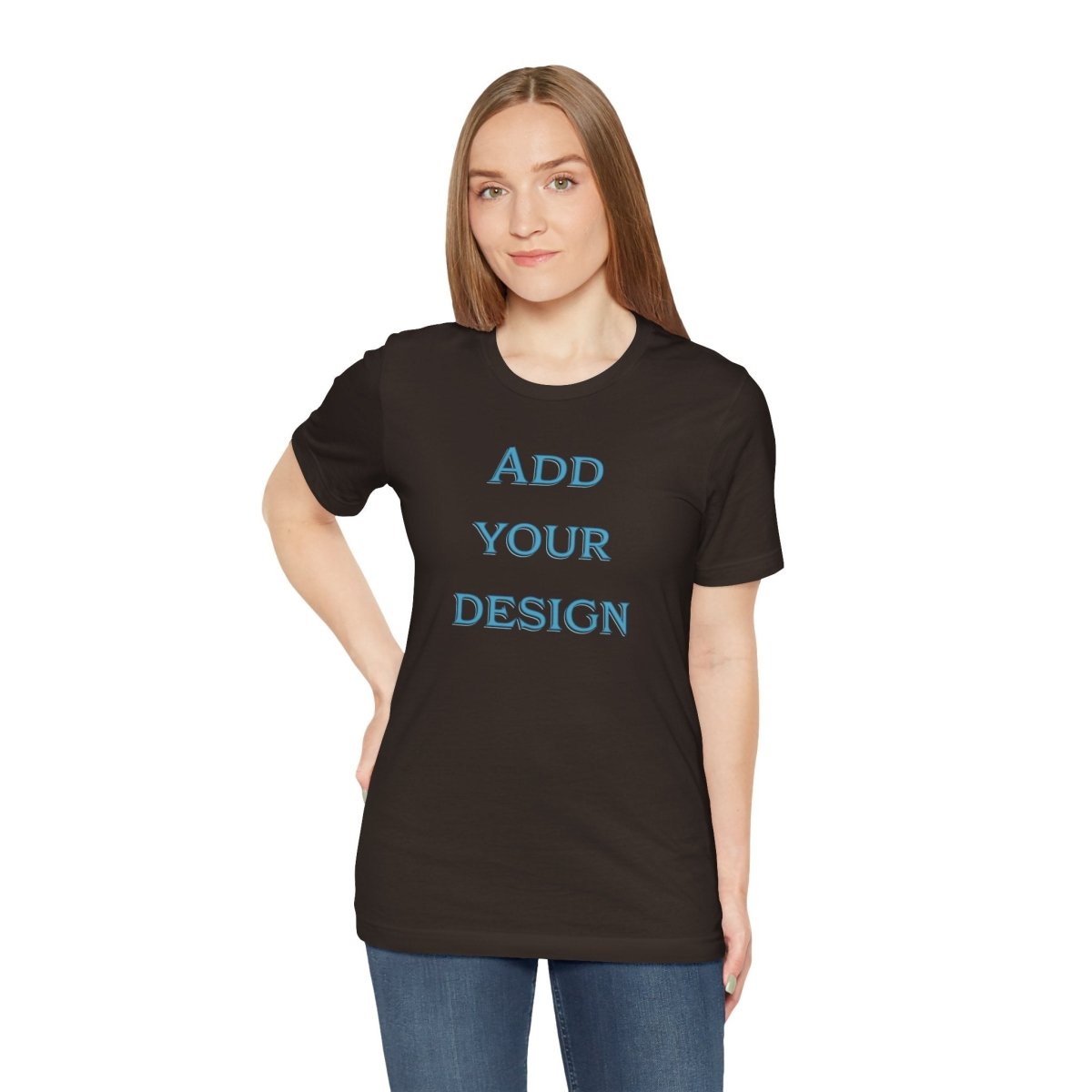 Oracle Custom Stitch T-Shirt by Printify featuring a unique aura design in vibrant colors.