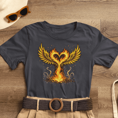 Phoenix Rising T-Shirt – Rebirth Fire Phoenix Graphic Tee – Strength After Hard Times Shirt - Spirit Stitch