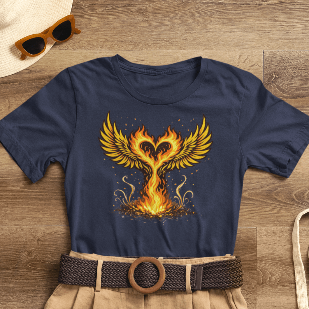 Phoenix Rising T-Shirt – Rebirth Fire Phoenix Graphic Tee – Strength After Hard Times Shirt - Spirit Stitch