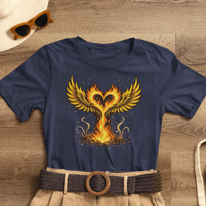 Phoenix Rising T-Shirt – Rebirth Fire Phoenix Graphic Tee – Strength After Hard Times Shirt - Spirit Stitch