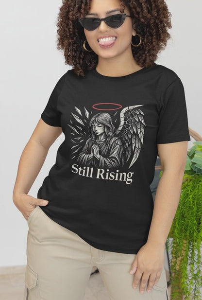 Still Rising – Gothic Anime Angel T-Shirt, Dark Aesthetic Soft Goth Graphic Tee — Soft Everyday Tee