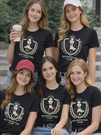 Obsidian Shadow Self-Protection Club Shirt – Personalized Minimalist Women’s Empowerment Tee — Soft Everyday Tee