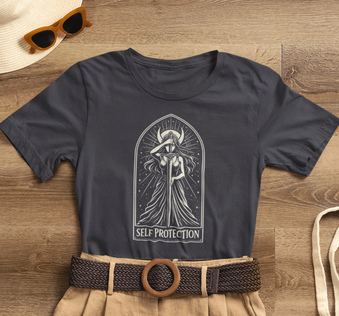 Protect Your Peace - Feminine Strength Statement Shirt - Spirit Stitch