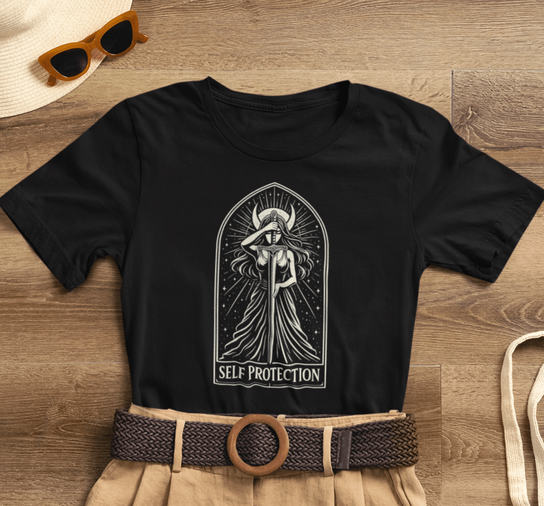 Protect Your Peace - Feminine Strength Statement Shirt - Spirit Stitch