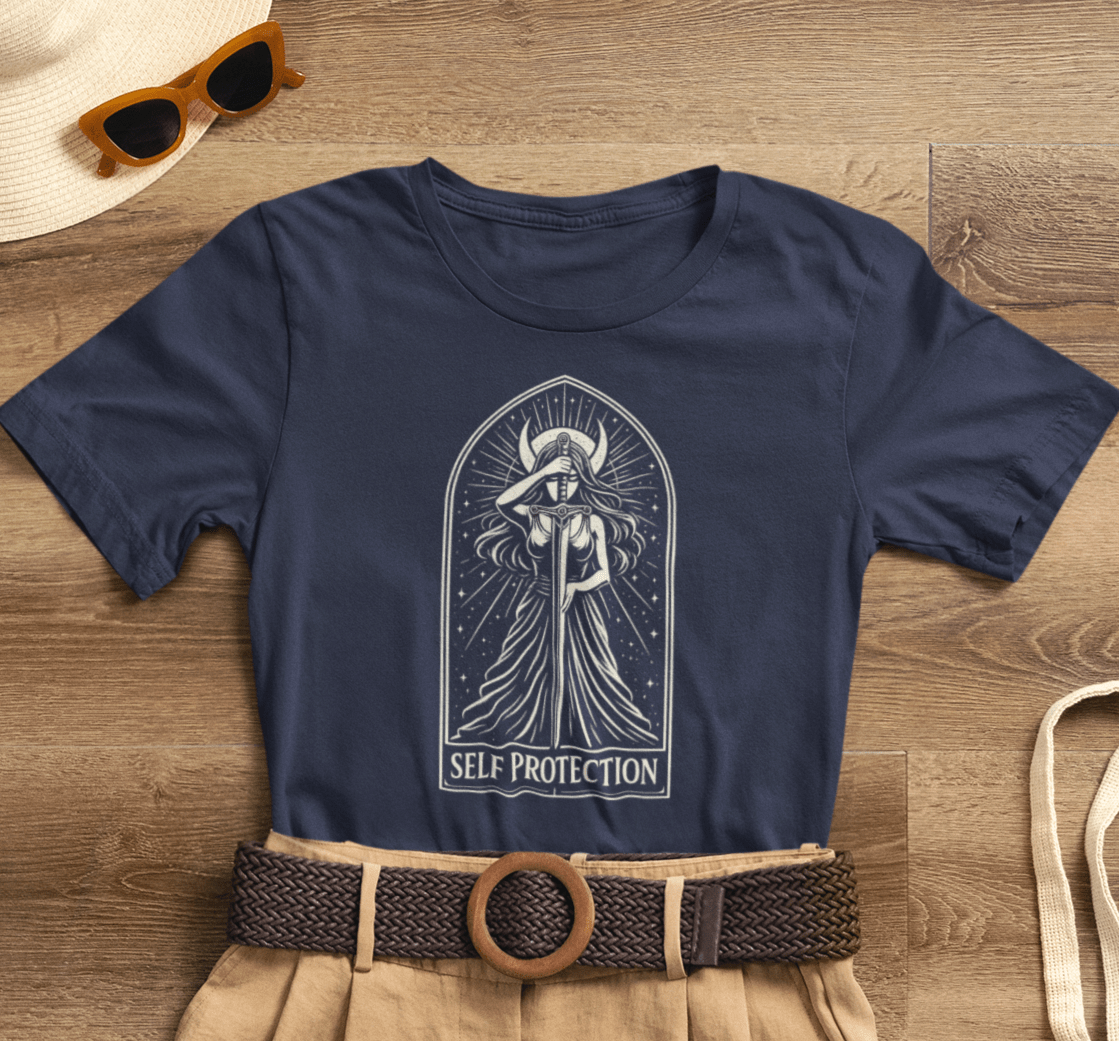 Protect Your Peace - Feminine Strength Statement Shirt - Spirit Stitch