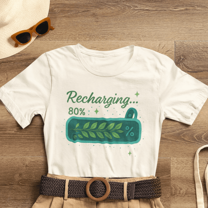 Recharging Mode – 80% Nature Battery Tee - Spirit Stitch