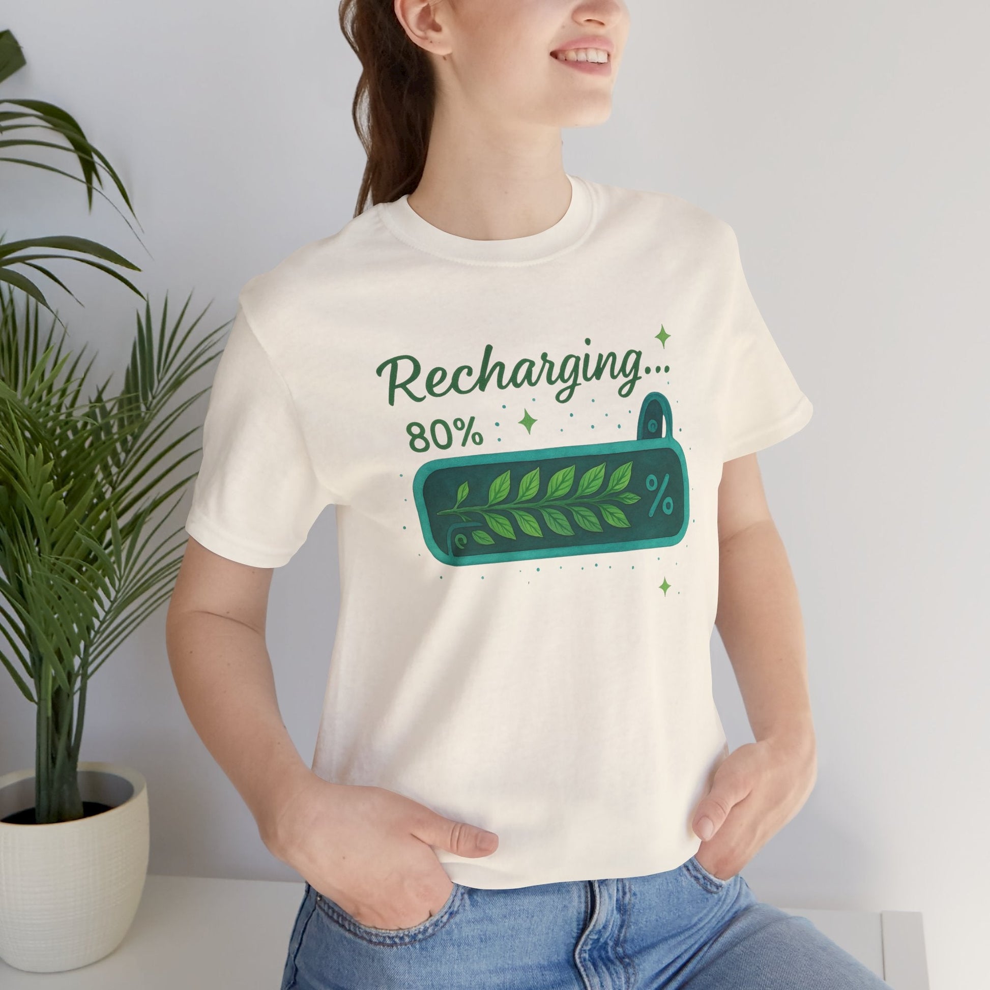 Recharging Mode – 80% Nature Battery Tee - Spirit Stitch