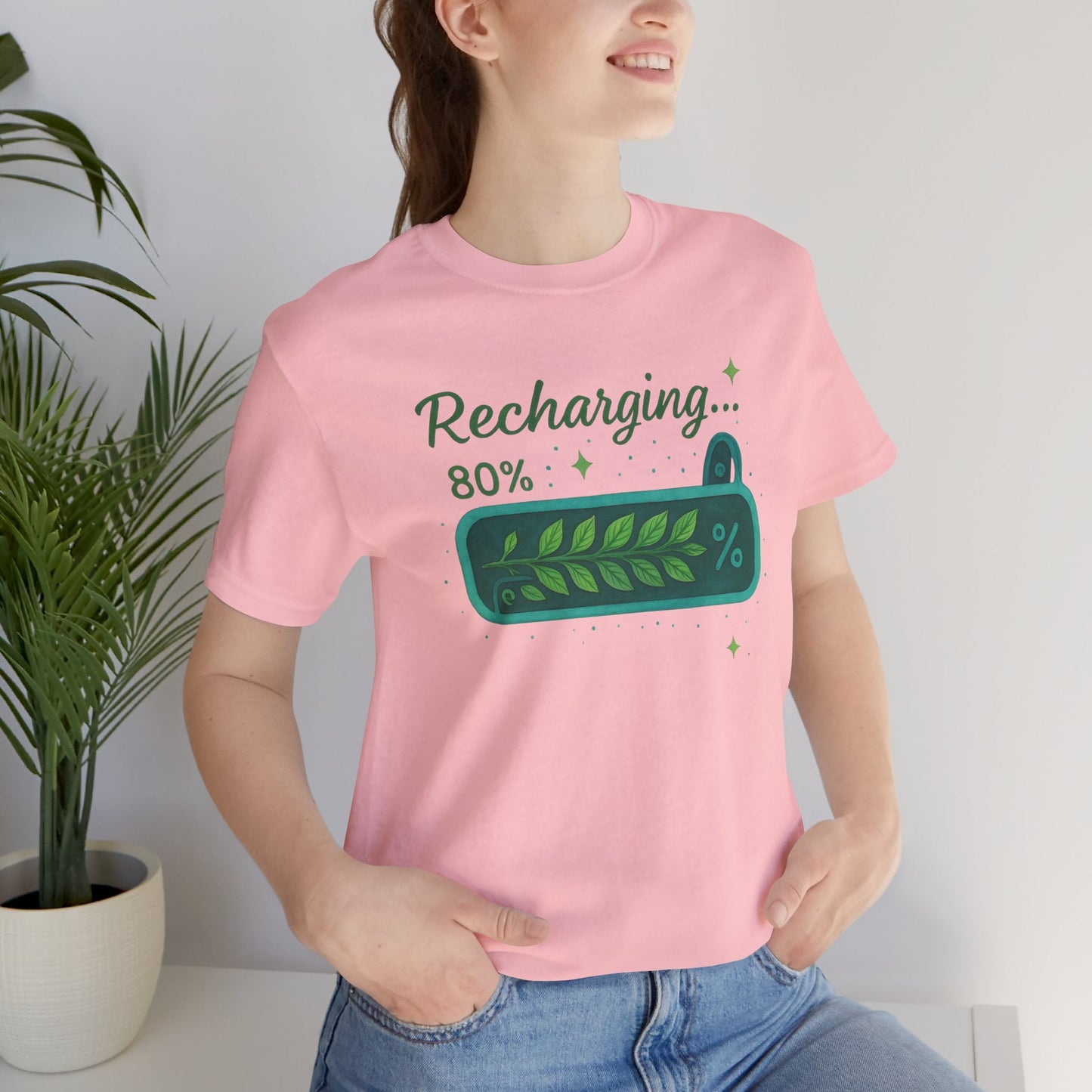 Recharging Mode – 80% Nature Battery Tee - Spirit Stitch