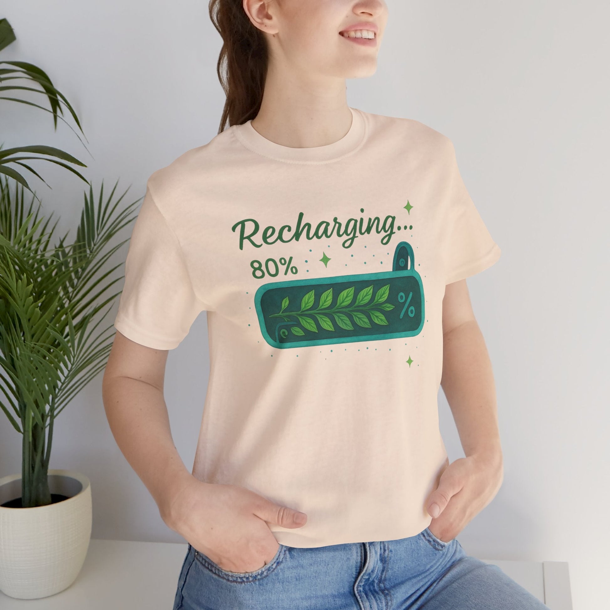 Recharging Mode – 80% Nature Battery Tee - Spirit Stitch