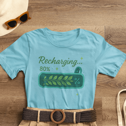 Recharging Mode – 80% Nature Battery Tee - Spirit Stitch